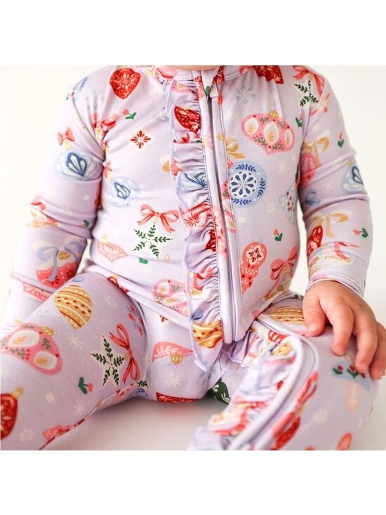 Posh Peanut Other - Posh Peanut Holly Ruffle One Piece Pajama